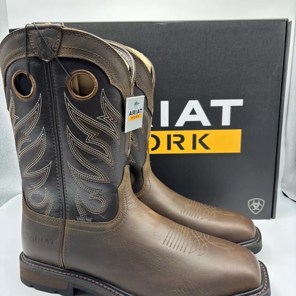 Ariat Groundwork Wide Square Toe Steel Toe Work Boot EE Wide / Size 13
